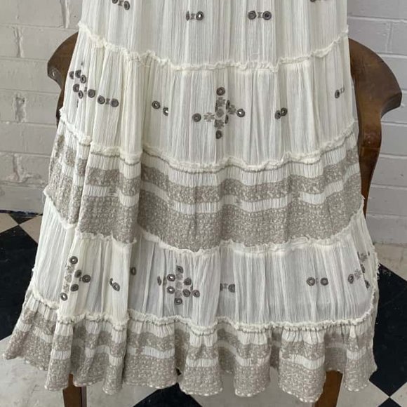 RALPH LAUREN Embellished Cream Maxi Skirt RRP$189 - Picture 6 of 8